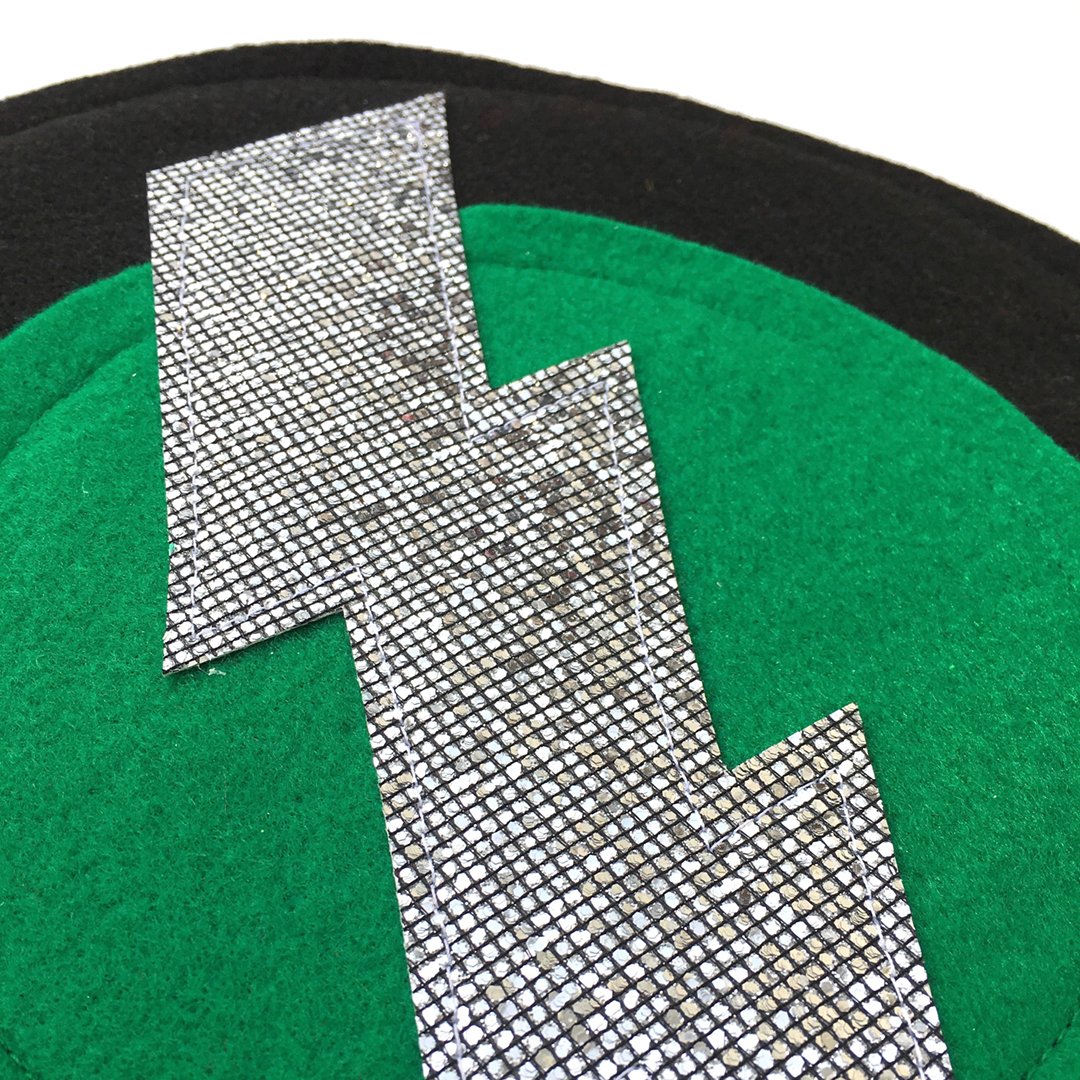 Kids Superhero Shield - Silver Bolt/Green/Black - Creative Capes