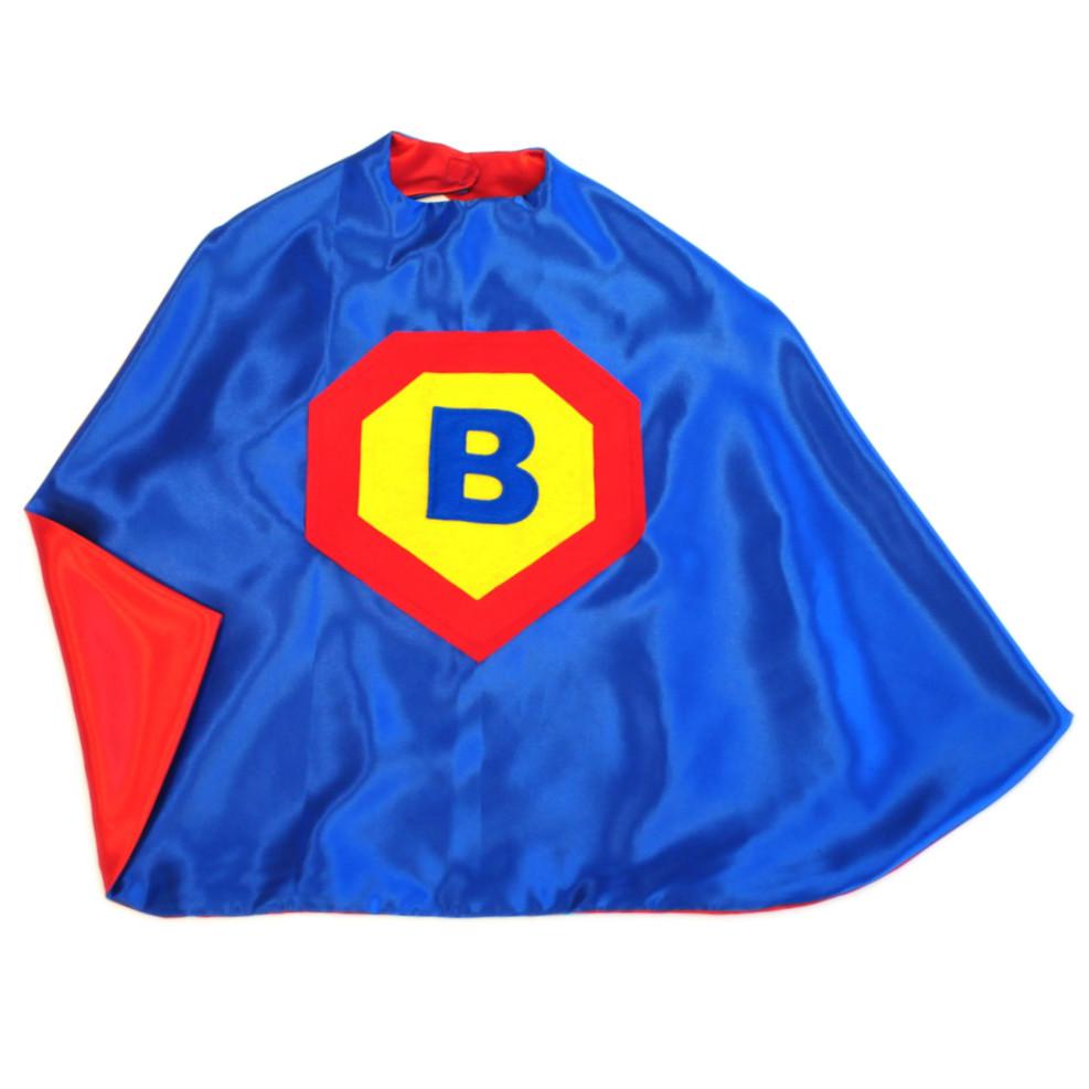 Kid's Initial Superhero Cape - Blue - Creative Capes