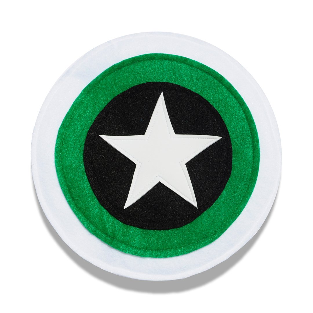 Kids Superhero Shield - Black/Green/White - Creative Capes