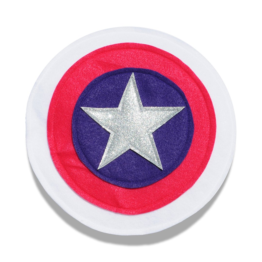 Kids Superhero Shield - Purple/Pink/White - Creative Capes