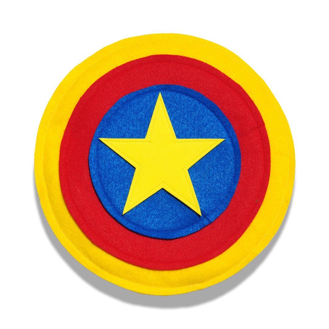 Kids Superhero Shield - Blue/Red/Yellow - Creative Capes