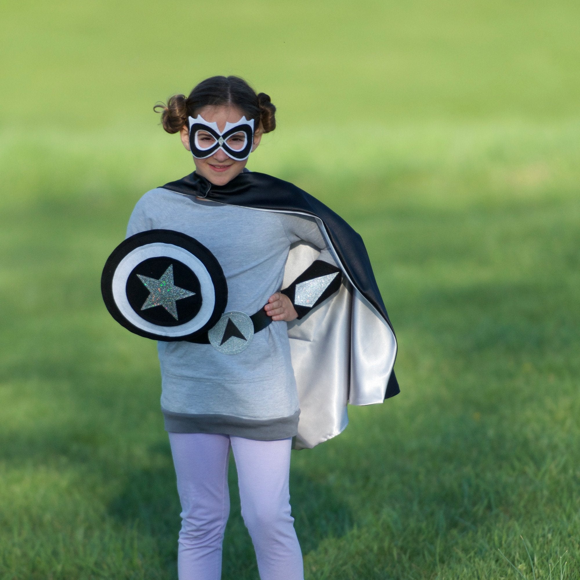 Kids Superhero Shield - Black/White - Creative Capes