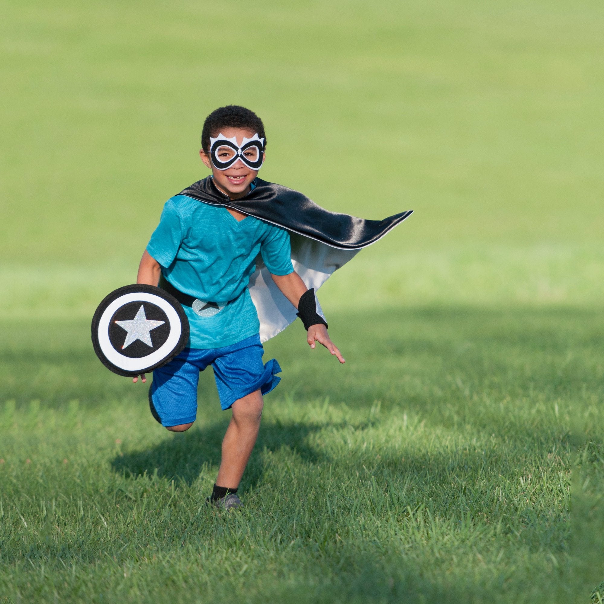 Kids Superhero Shield - Black/White - Creative Capes