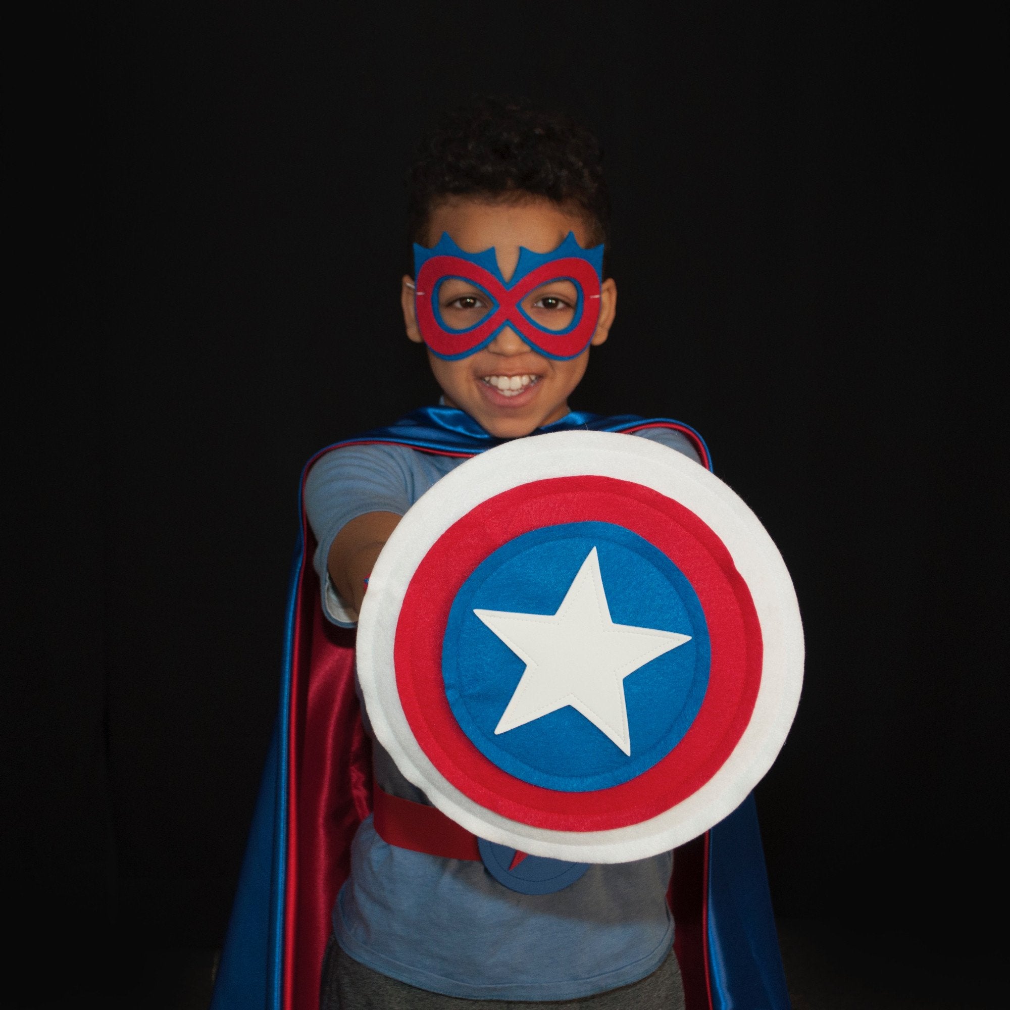 Kids Superhero Shield - Blue/Red/White - Creative Capes