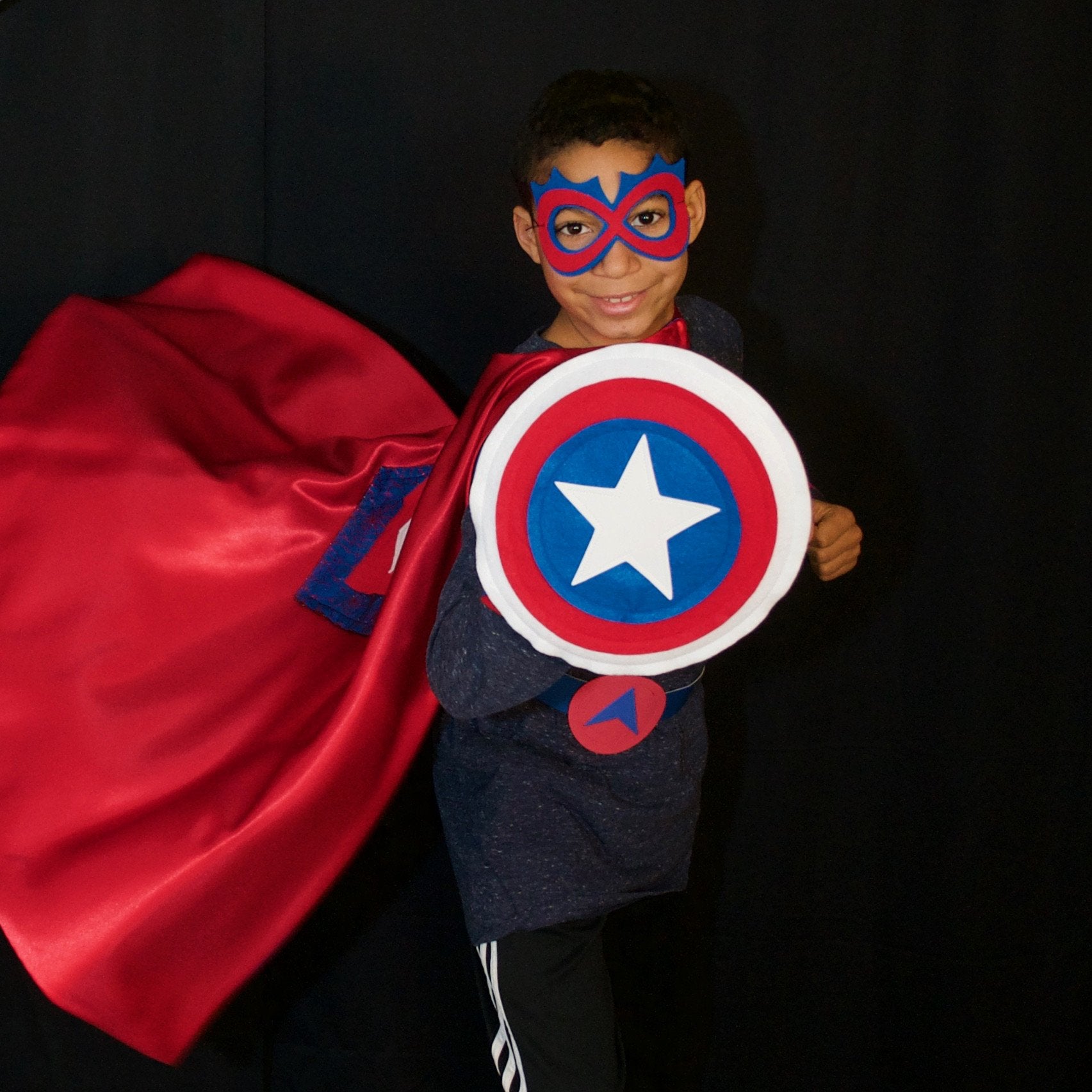 Kids Superhero Shield - Blue/Red/White - Creative Capes