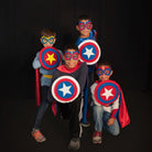 Kids Superhero Shield - Red/Blue/Red/Yellow Star - Creative Capes
