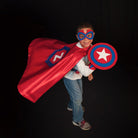 Kids Superhero Shield - Red/Blue/Red/White Star - Creative Capes