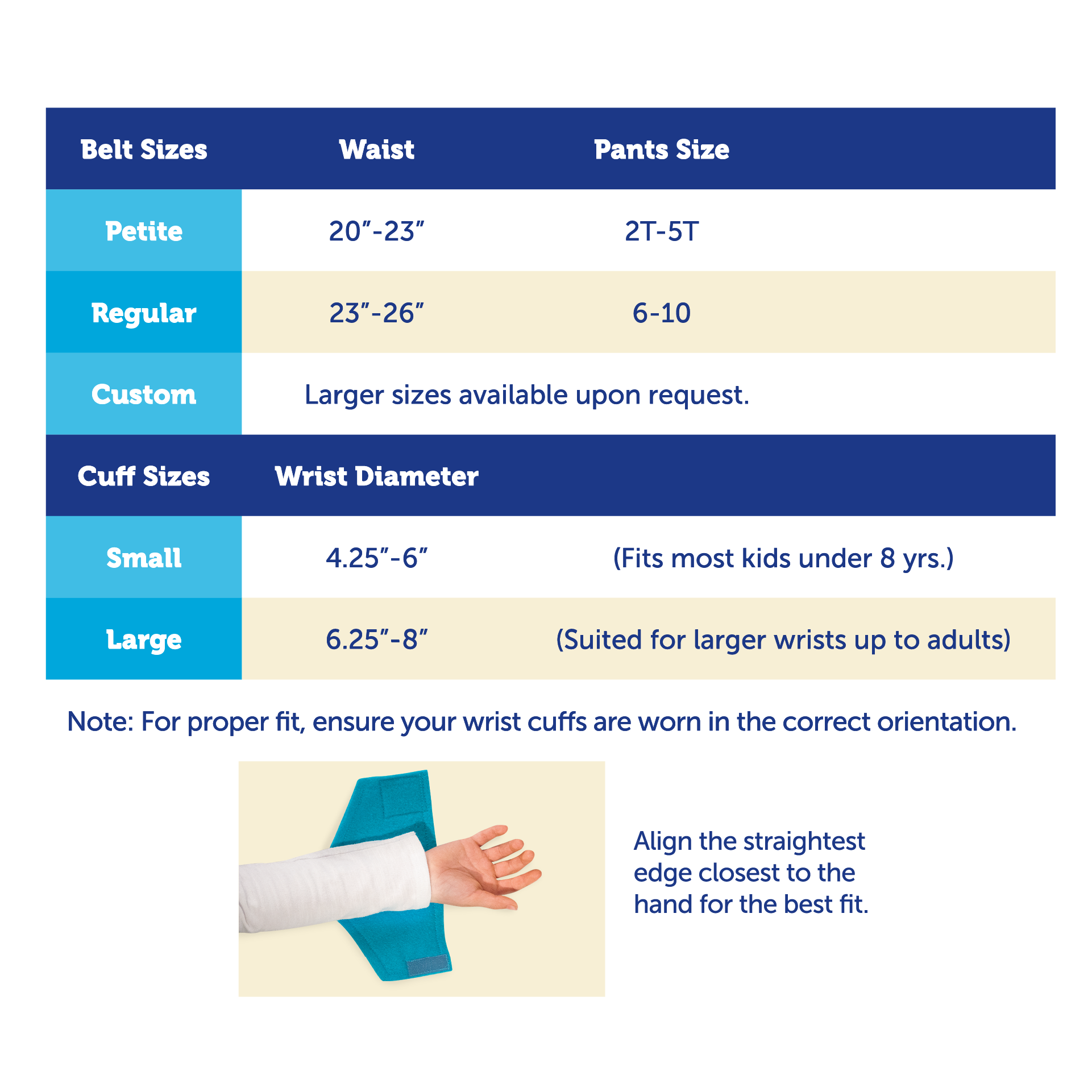 sizing chart for handmade super hero belt and wrist cuffs by Creative Capes
