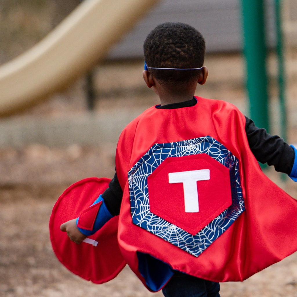 Kid's Personalized Superhero Cape - Spider Web Special Edition
