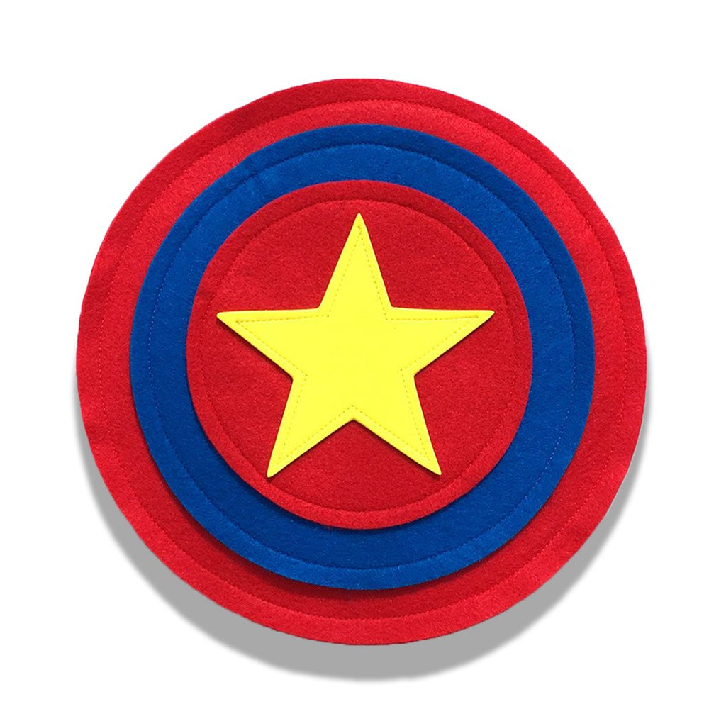 Kids Superhero Shield - Red/Blue/Red/Yellow Star - Creative Capes