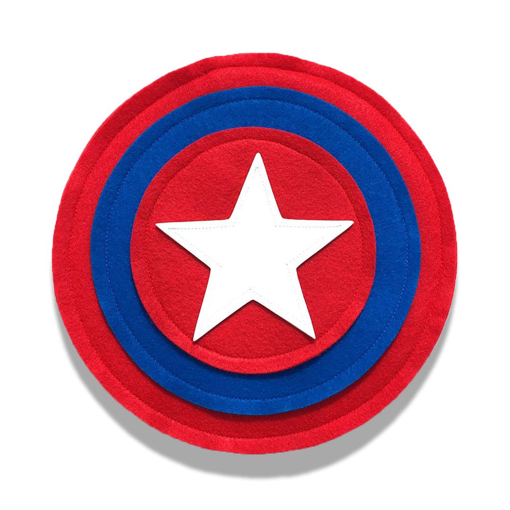 Kids Superhero Shield - Red/Blue/Red/White Star - Creative Capes