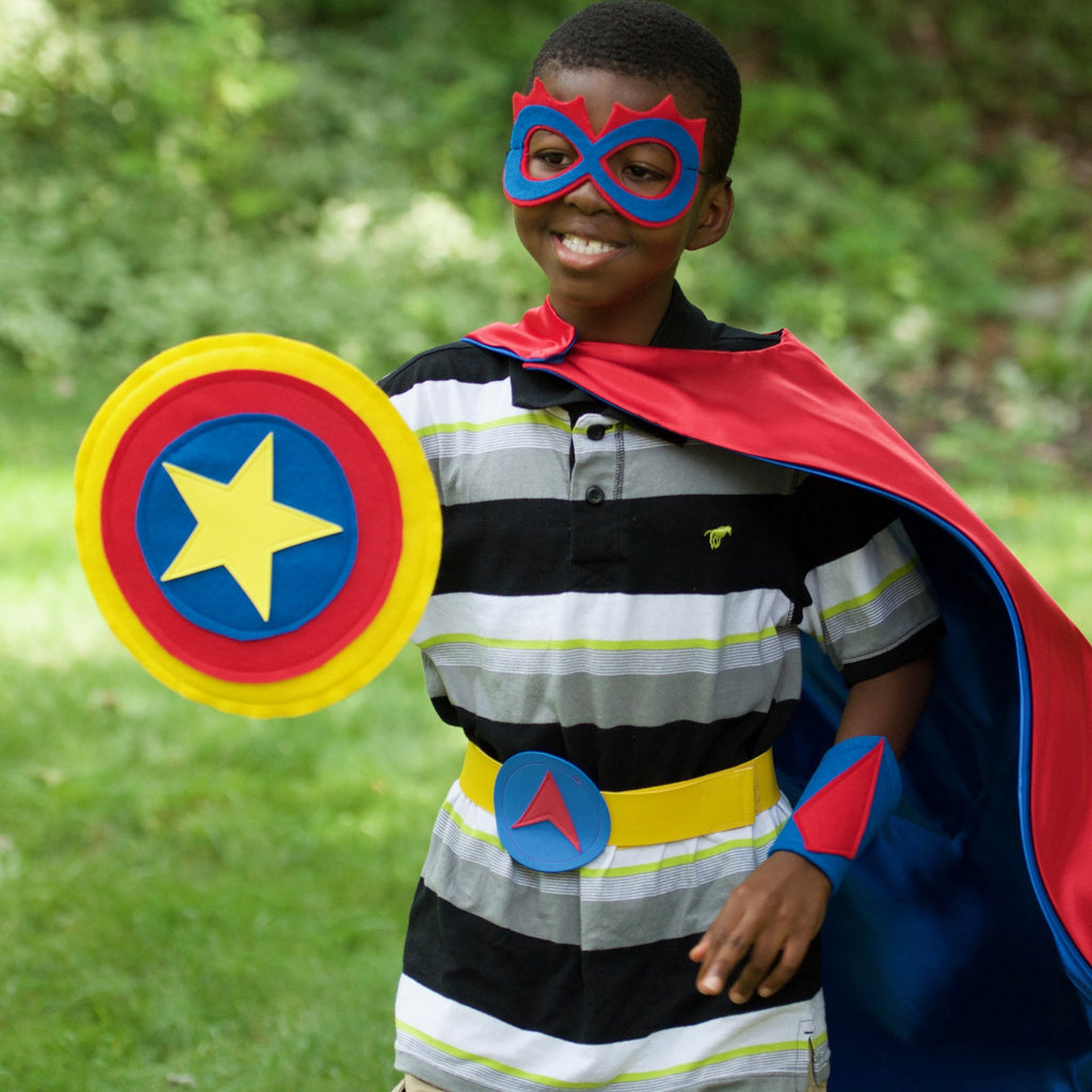 Kids Superhero Shield - Blue/Red/Yellow - Creative Capes