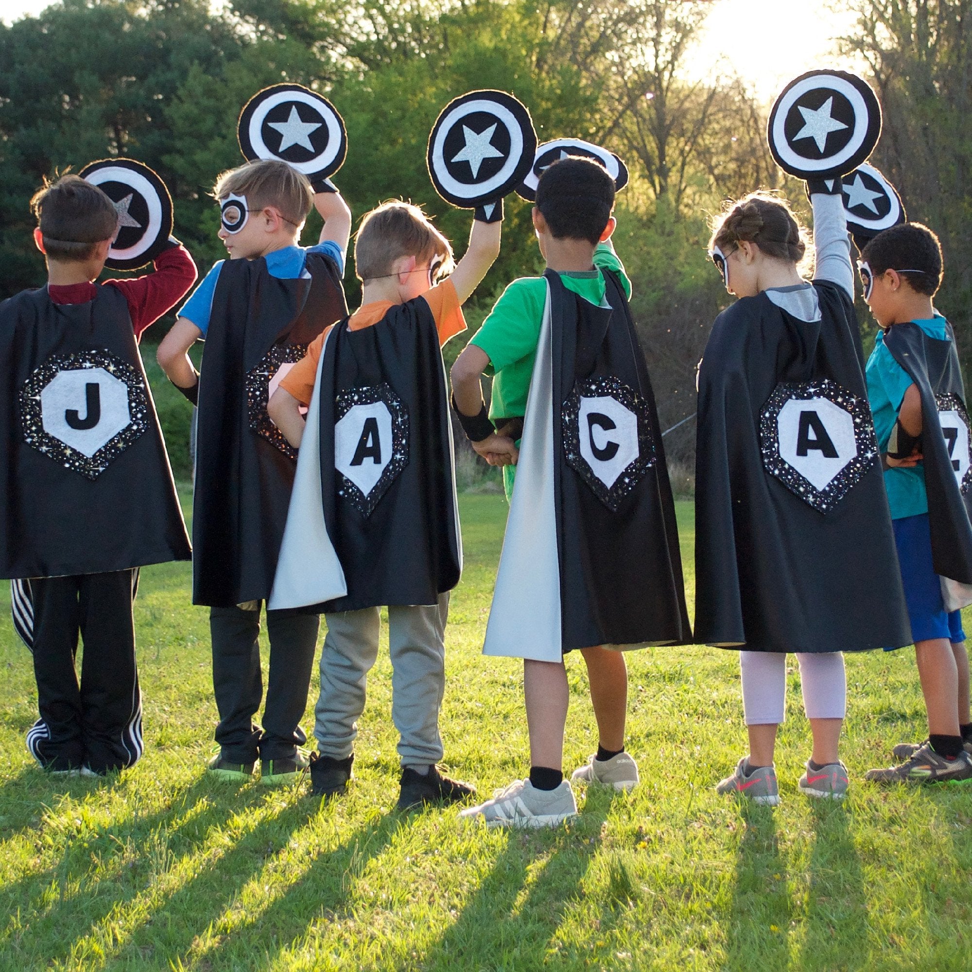 Kids Superhero Shield - Black/White - Creative Capes