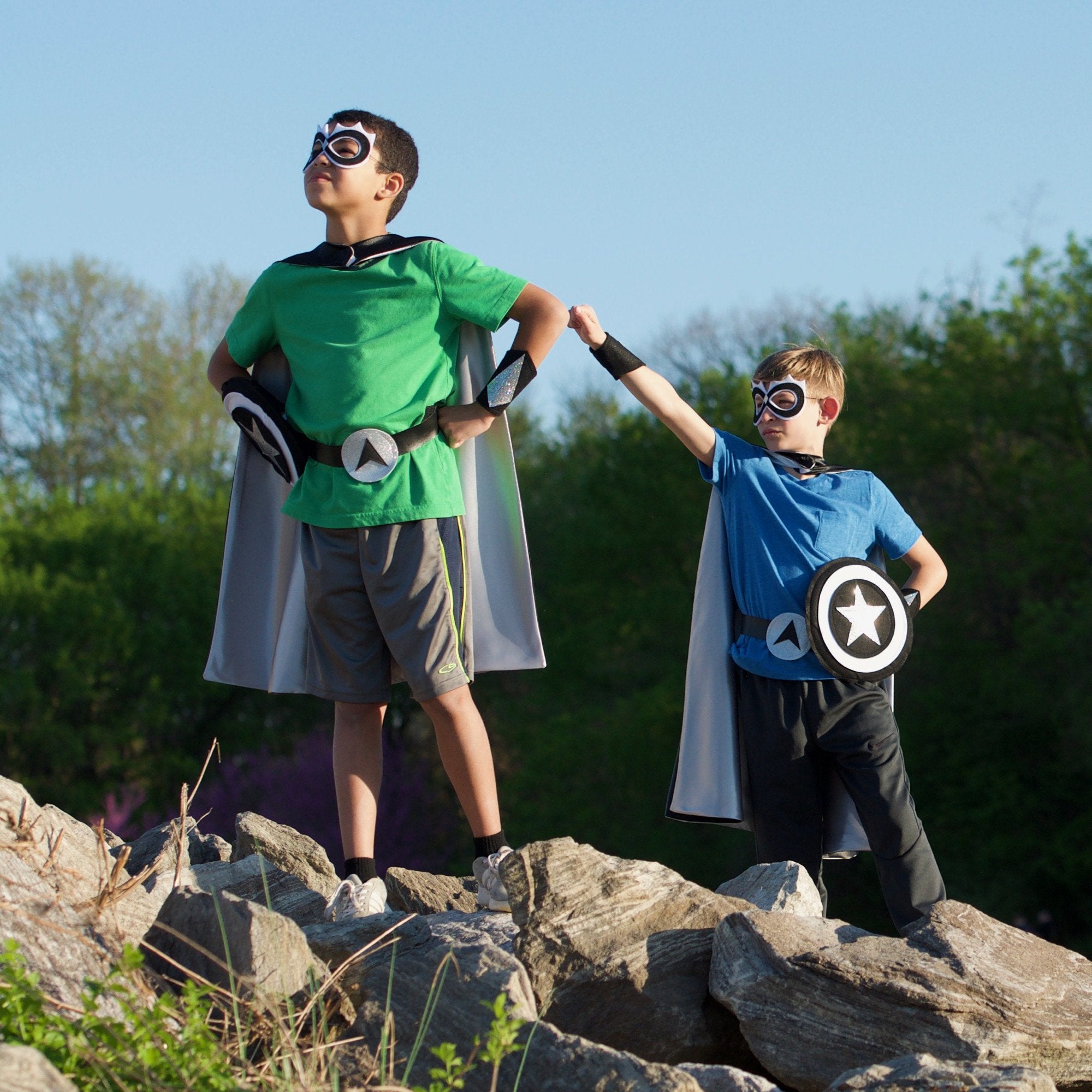 Kids Superhero Shield - Black/White - Creative Capes