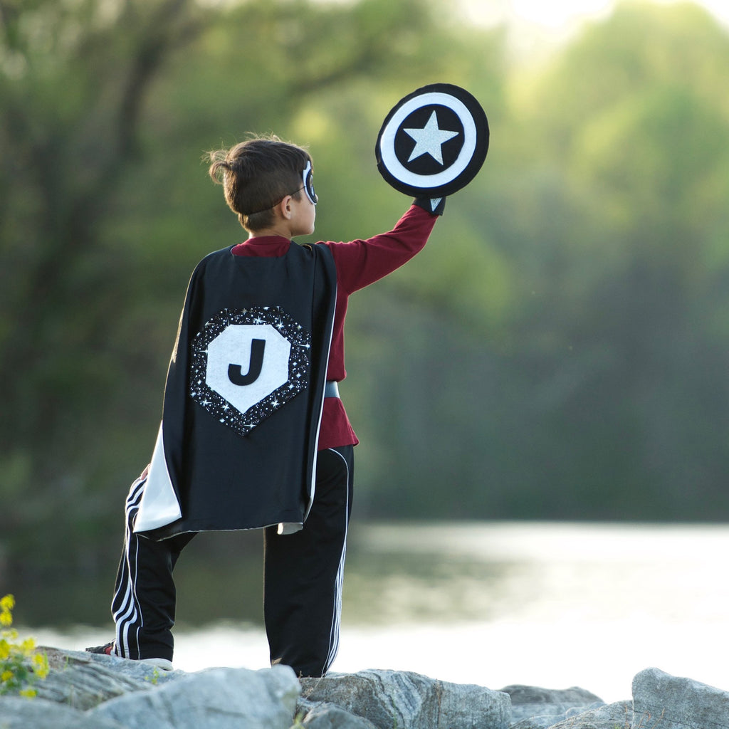 Kids Superhero Shield - Black/White - Creative Capes